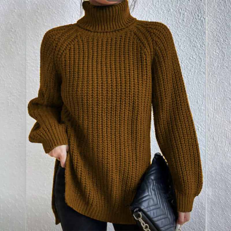 Pull en Laine à Col Haut - Chaleur et Style