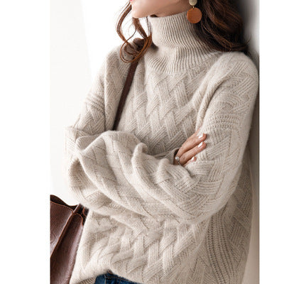 Pull Court Femme Oversize en Tricot Épais