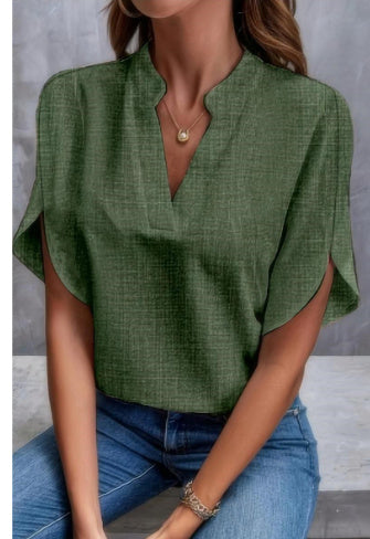 Eléna Blouse Chic d’Été à Col V