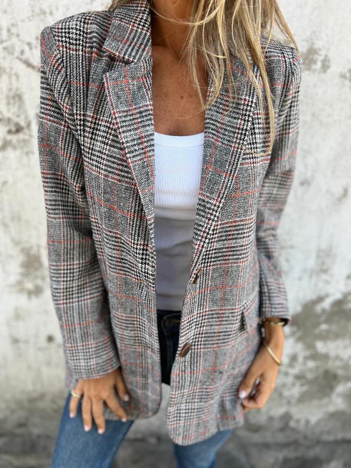 Veste Chic Rétro Pied de Poule