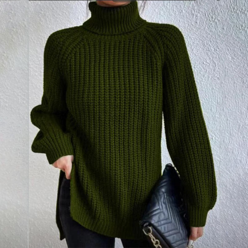 Pull en Laine à Col Haut - Chaleur et Style
