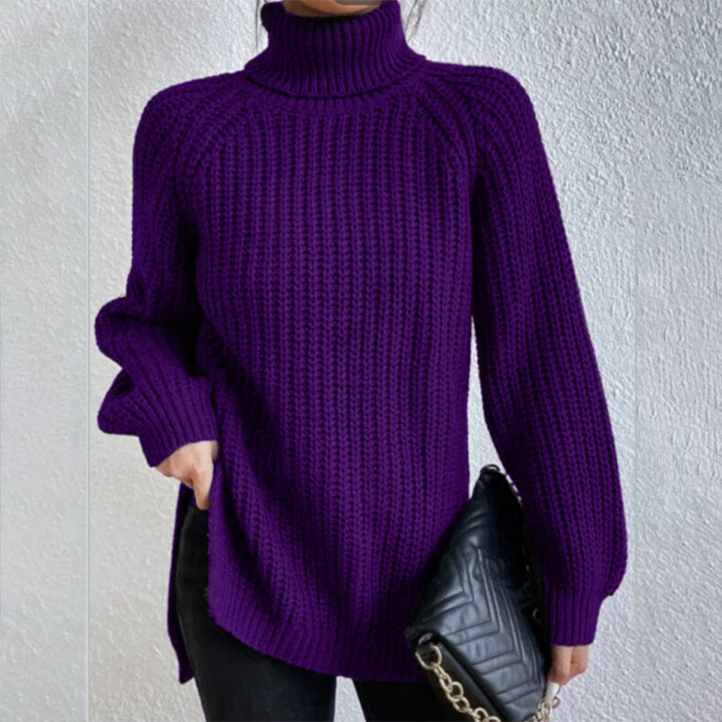 Pull en Laine à Col Haut - Chaleur et Style