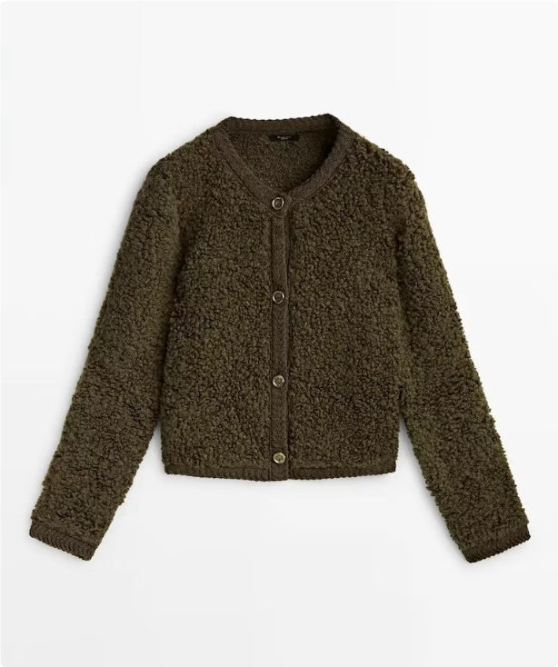 Veste Courte en Tricot de Laine Élégante