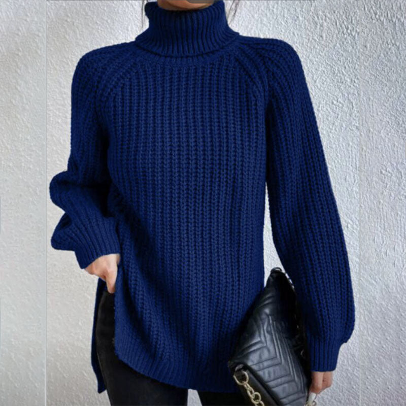 Pull en Laine à Col Haut - Chaleur et Style