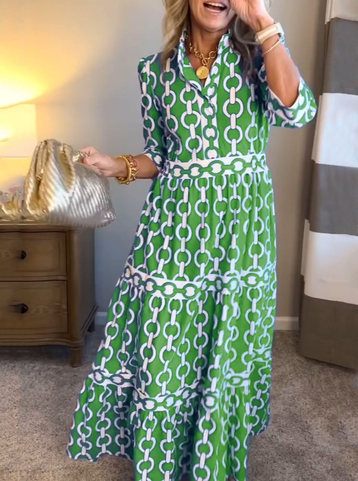 Robe Amira À Imprimé Géométrique Estival