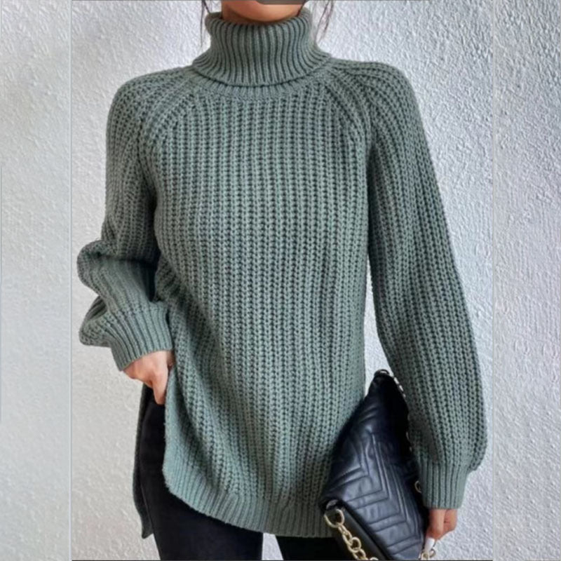 Pull en Laine à Col Haut - Chaleur et Style