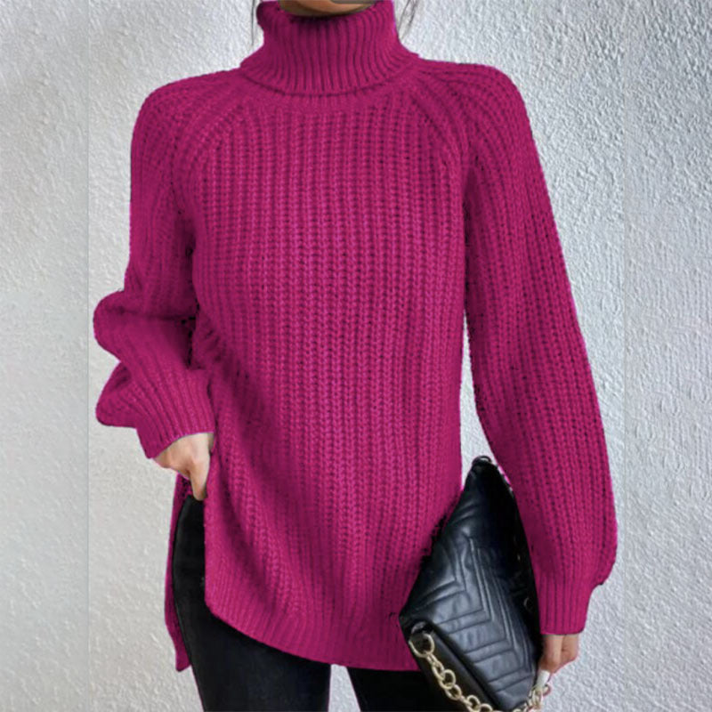 Pull en Laine à Col Haut - Chaleur et Style