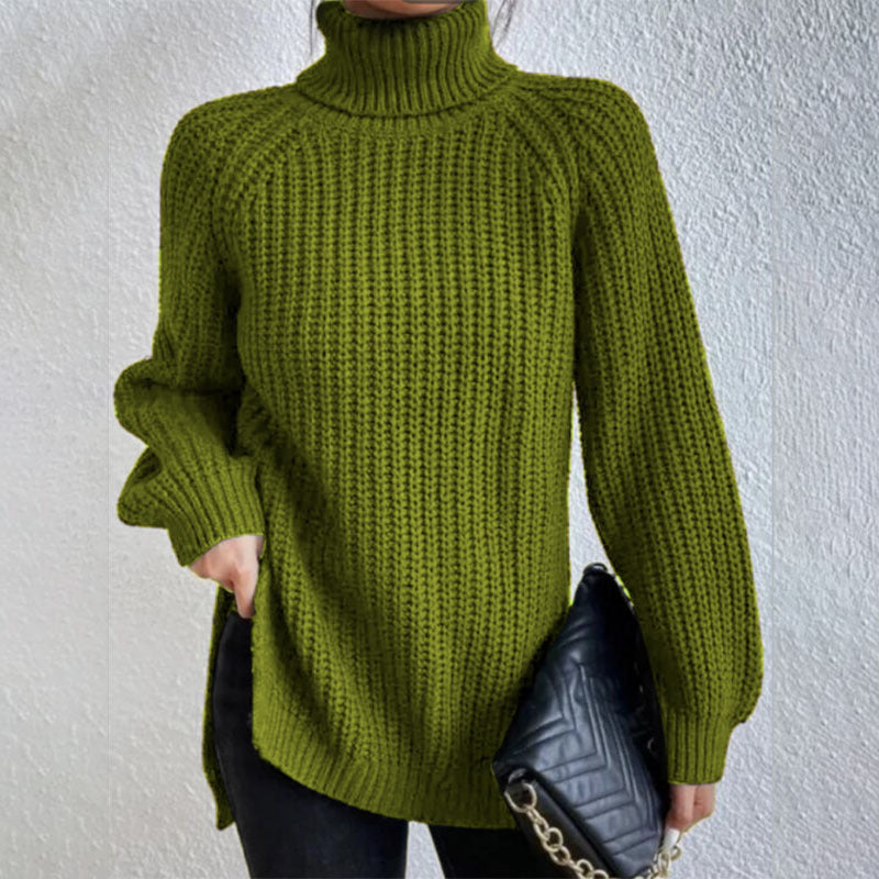 Pull en Laine à Col Haut - Chaleur et Style