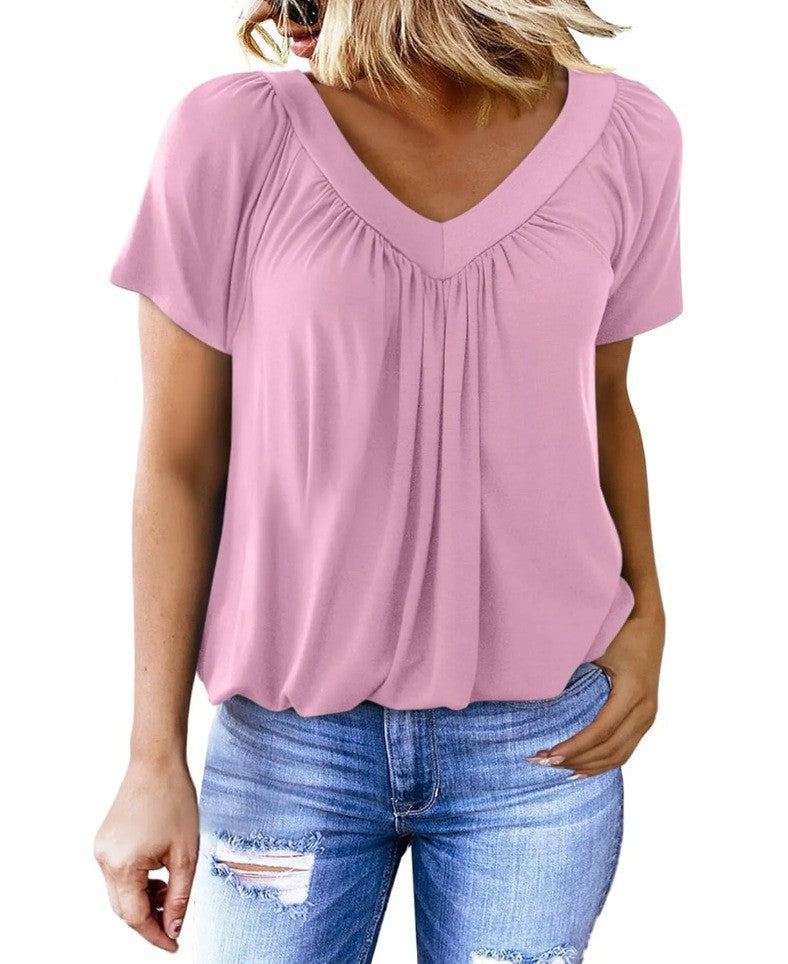 Naya T-shirt Chic d’Été à Col V