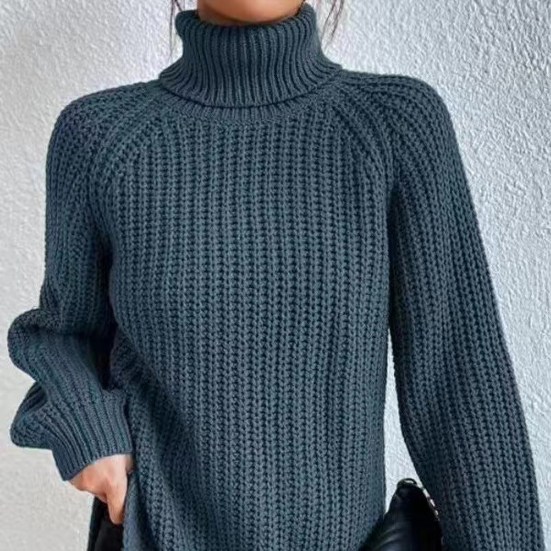 Pull en Laine à Col Haut - Chaleur et Style