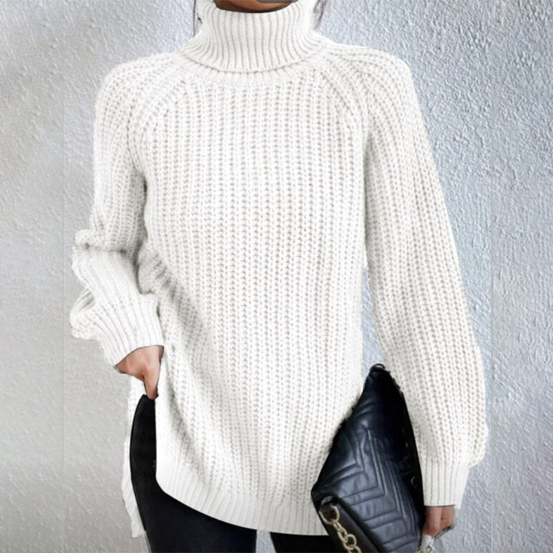 Pull en Laine à Col Haut - Chaleur et Style