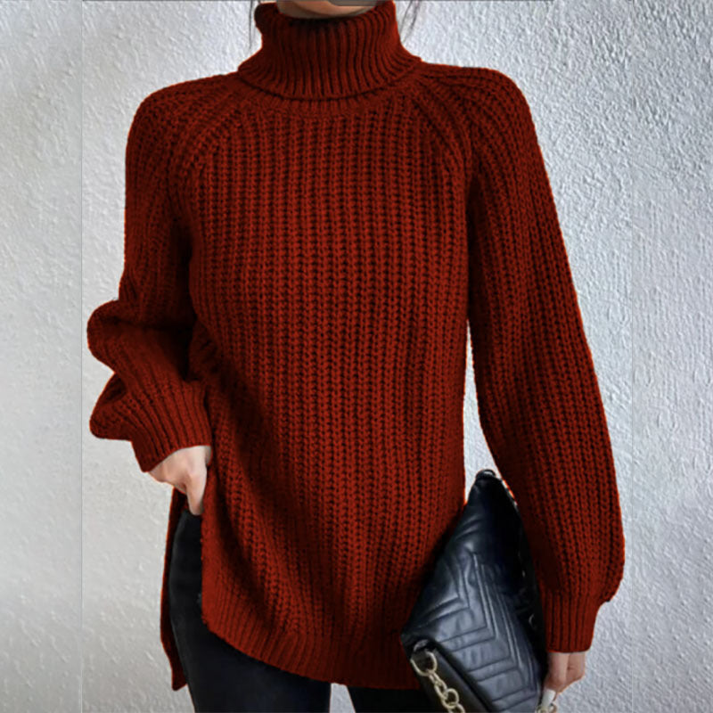Pull en Laine à Col Haut - Chaleur et Style