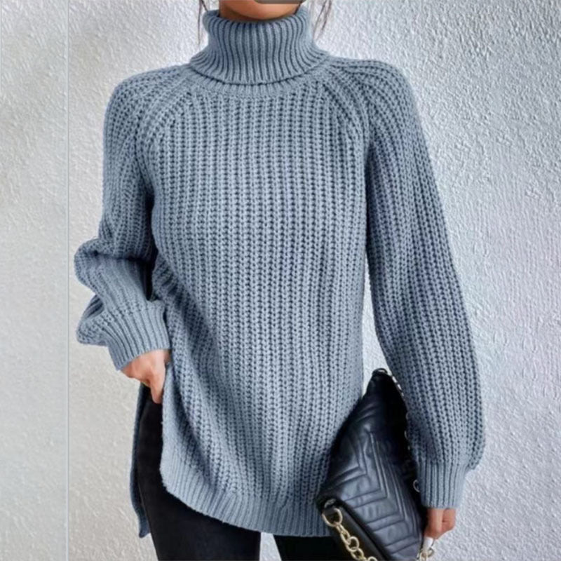Pull en Laine à Col Haut - Chaleur et Style