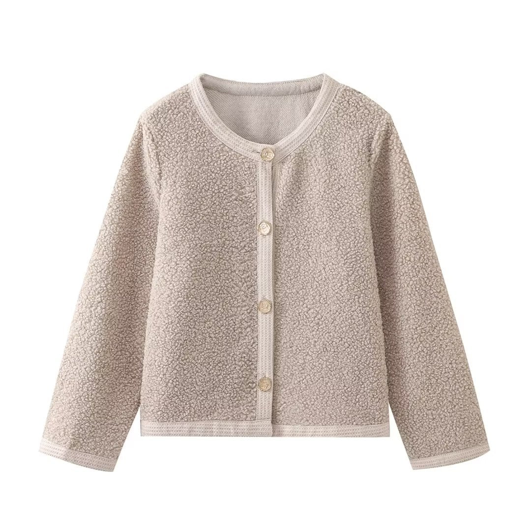 Veste Courte en Tricot de Laine Élégante