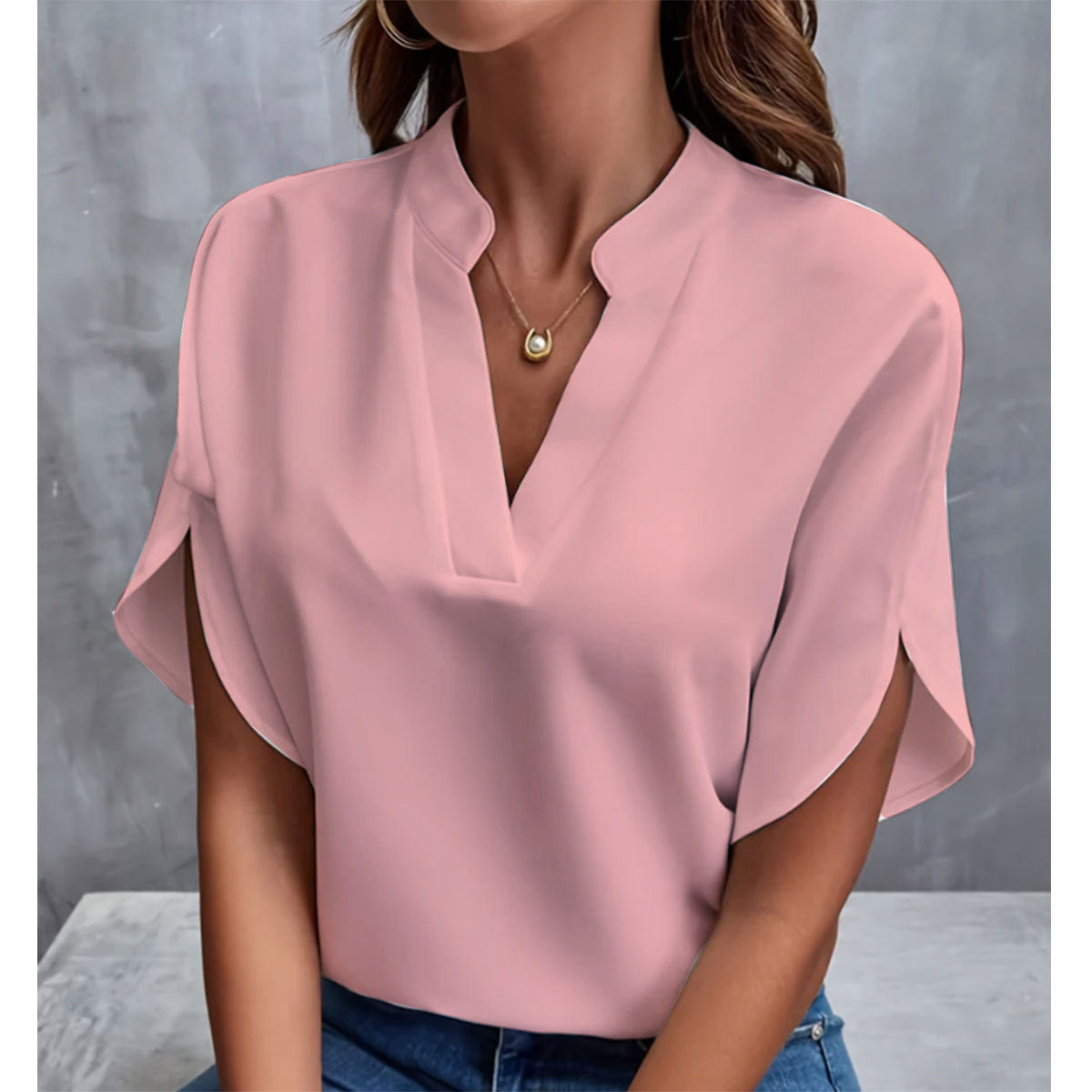 Eléna Blouse Chic d’Été à Col V