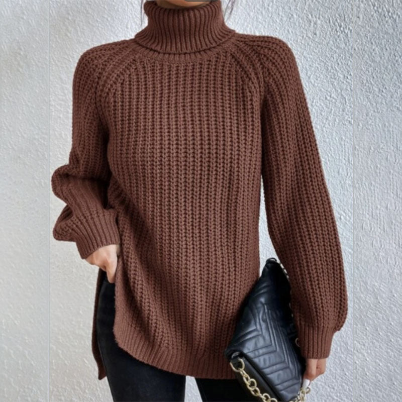 Pull en Laine à Col Haut - Chaleur et Style