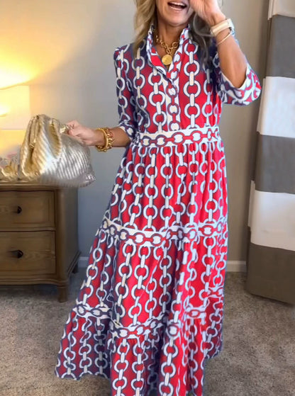 Robe Amira À Imprimé Géométrique Estival