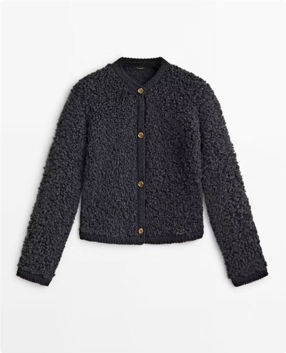 Veste Courte en Tricot de Laine Élégante