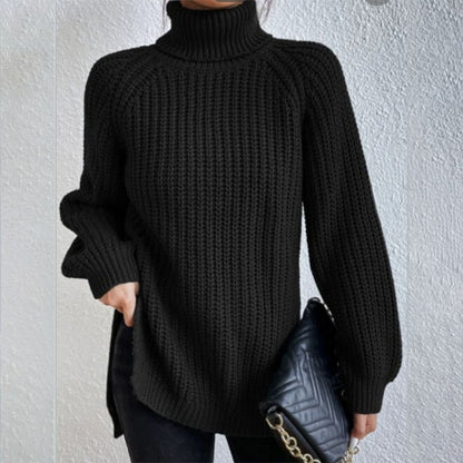 Pull en Laine à Col Haut - Chaleur et Style