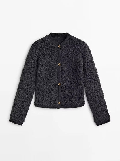 Veste Courte en Tricot de Laine Élégante