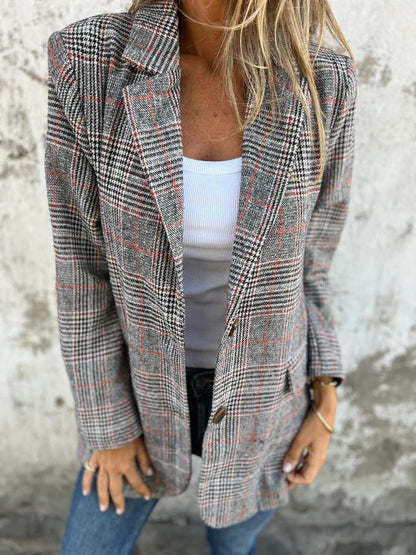Veste Chic Rétro Pied de Poule
