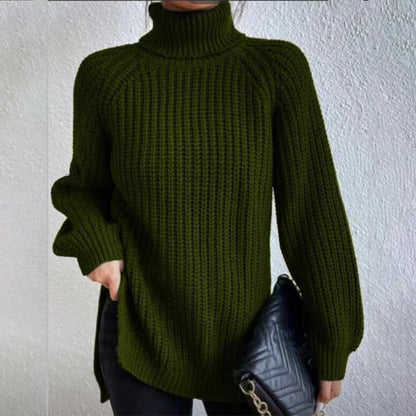 Pull en Laine à Col Haut - Chaleur et Style