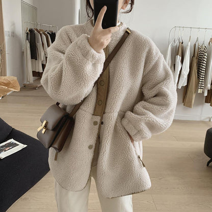 Camille Manteau en Laine d'Hiver avec Poches