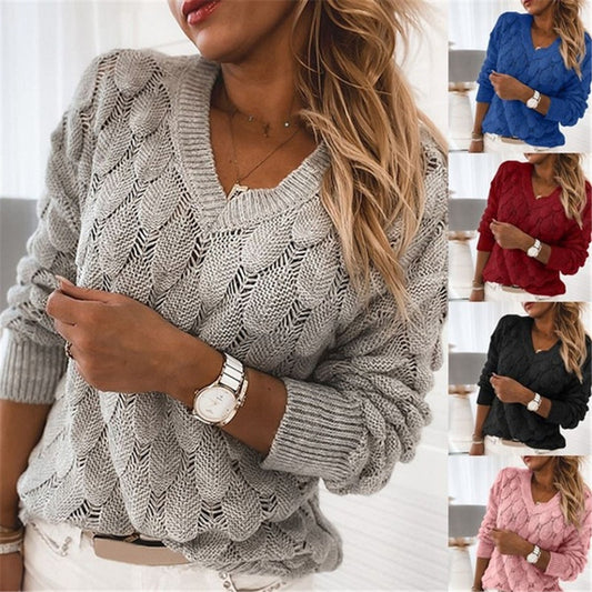 Pull Amélie V-Neck en Plume