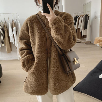 Camille Manteau en Laine d'Hiver avec Poches