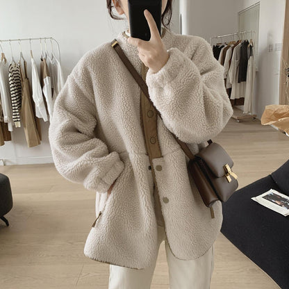 Camille Manteau en Laine d'Hiver avec Poches