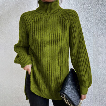 Pull en Laine à Col Haut - Chaleur et Style