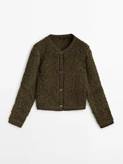 Veste Courte en Tricot de Laine Élégante