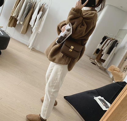 Camille Manteau en Laine d'Hiver avec Poches