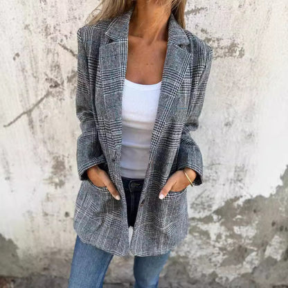 Veste Chic Rétro Pied de Poule