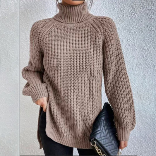 Pull en Laine à Col Haut - Chaleur et Style